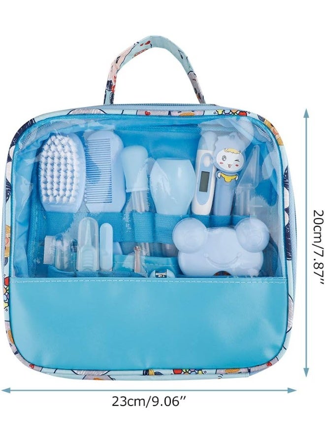 13pcs Baby Care Kit/Health Care Accessories Set for Home Travel Health Care Accessories with Carry Bag (Blue) - Image 2
